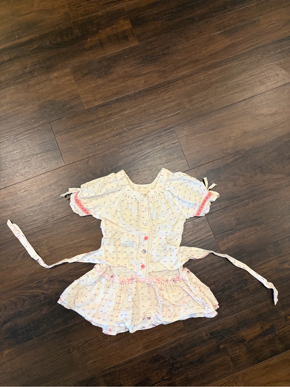 Cakewalk Girls Floral Dress 24 Months Off White Tie Back Dutch Design